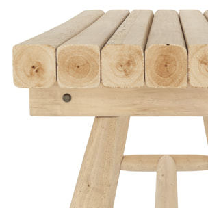 Banc de jardin en branche de teck 2 places - Makam