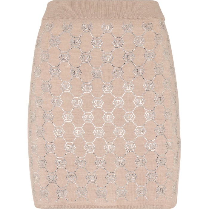 PHILIPP PLEIN Knit Mini Skirt MONOGRAM