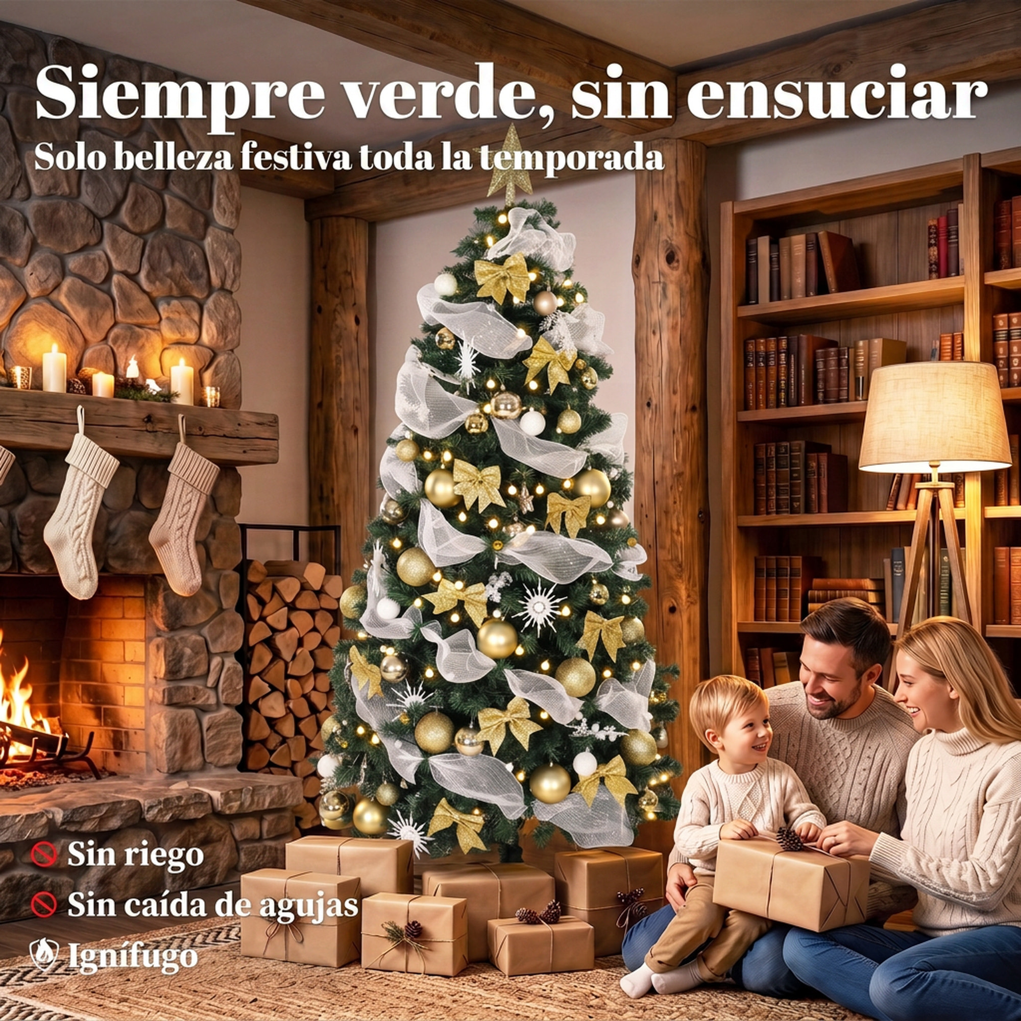 HOMCOM Árbol de Navidad con 250 LED Blanco Cálido, 230 cm, Árbol de Navidad Predecorado, 1136 Ramas, 8 Modos, Bolas, Cintas y Lazos, Mando a Distancia, Base Metálica Plegable, Funciona con USB, Verde