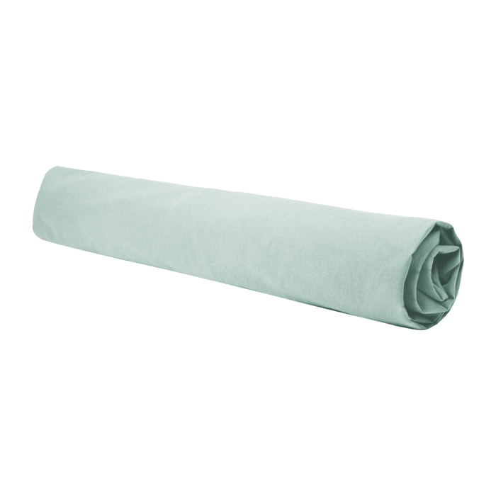 Drap housse en percale de coton lavé, DOUCEUR LAVÉE