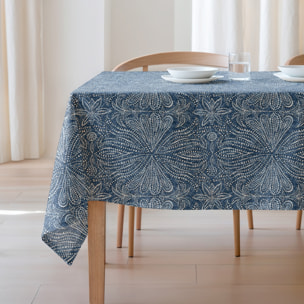 Mantel estampado antimanchas NIKOL AZUL