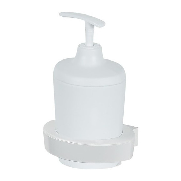 Distributeur de savon à  fixer ABS & PP LEMON Blanc Spirella