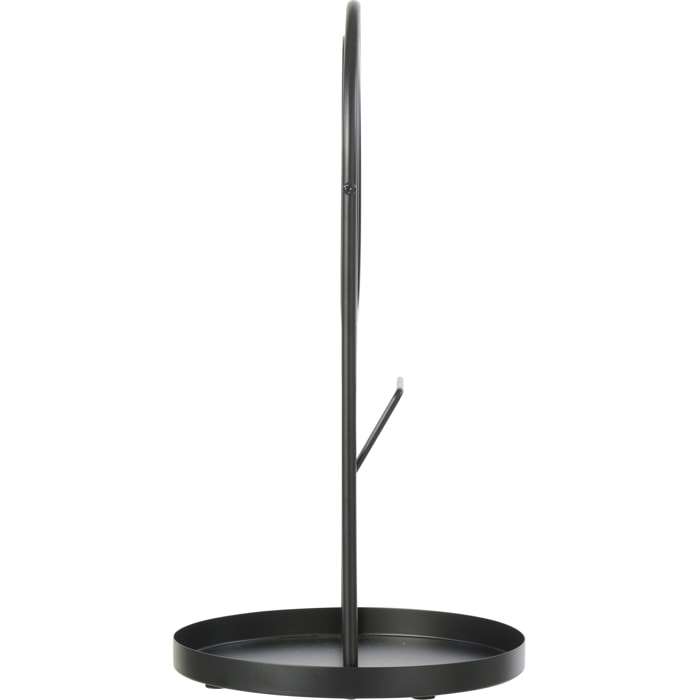 J-Line Miroir de Table + Support Bijoux - métal - noir - large