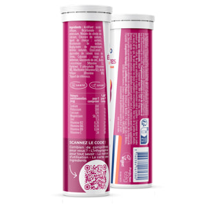 Nutri&Co Électrolytes Hydratation - 5 Minéraux 4 Vitamines - Goût Mangue-Passion - Lot de 3 tubes - 45 comprimés
