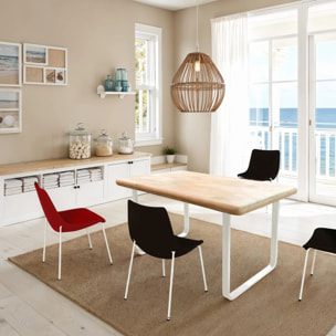 Mesa de comedor Haruna Blanco - Roble