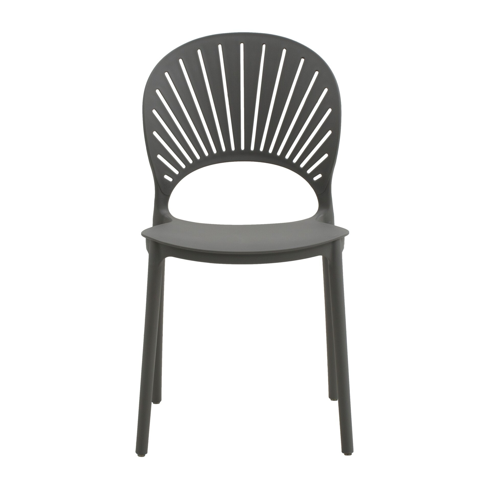 Set di 2 sedie GIBILTERRA in polipropilene grigio, impilabili