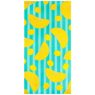 Serviette de plage microfibre enfant - Pop-Citron - 75x150cm - 220g/m²
