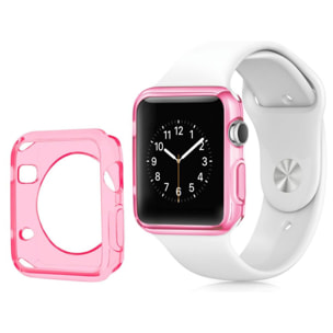 DAM APPLE WATCH CASSA IN SILICONE 42 MM 4x1x4 Cm. Colore rosa