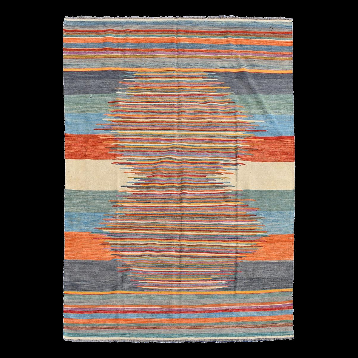 Tapis kilim fait main en laine motif oriental