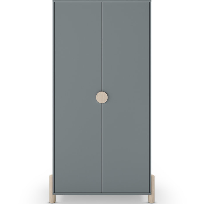 Armoire enfant 2 portes en bois - BASTIEN