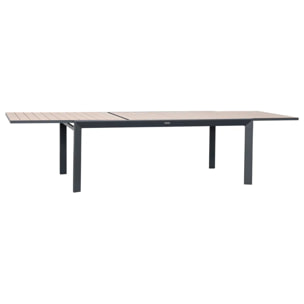 Table de jardin 12 places Evasion extensible honey graphite