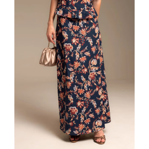 Falda midi con estampado