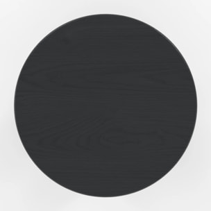 Table d'appoint ronde en bois noir D40 cm - Néa