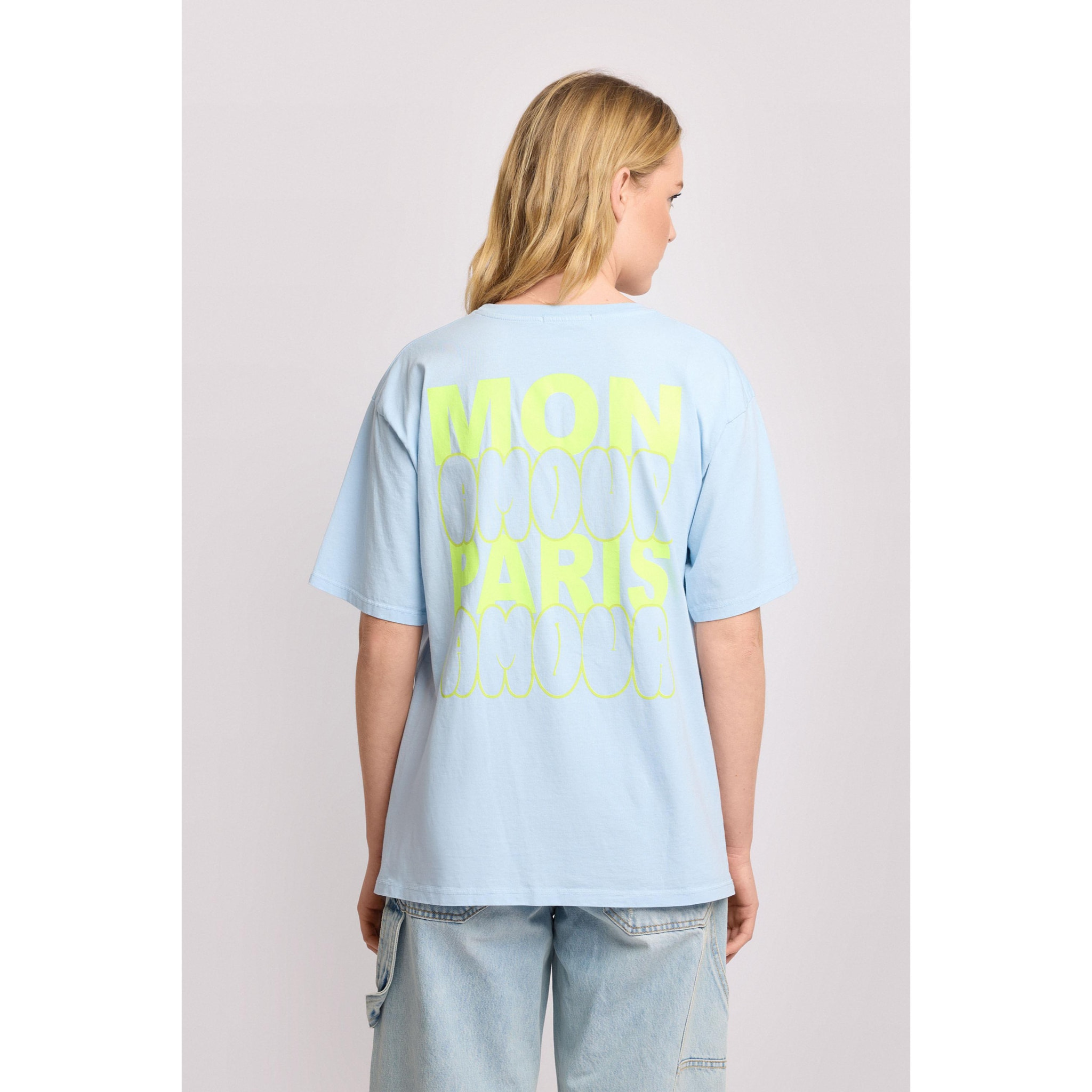 Kocca - T-shirt in cotone fit over Donna, Tinta unita, Girocollo