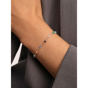 Pulsera Crystals Chain Colors Plata