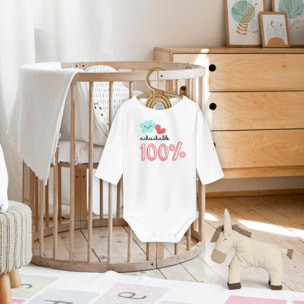 Body bebé manga larga personalizado frases