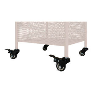 Carrello portaoggetti Torres in acciaio sabbia 3 ripiani 35x35x100 cm