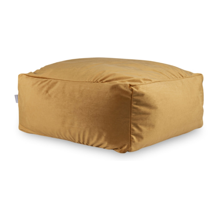 Puf de terciopelo desenfundable CORSO 50x50x25 cm bronce