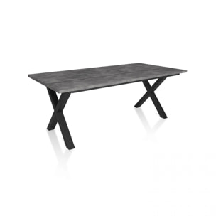 Mesa de comedor Oana 200 Cemento Negro