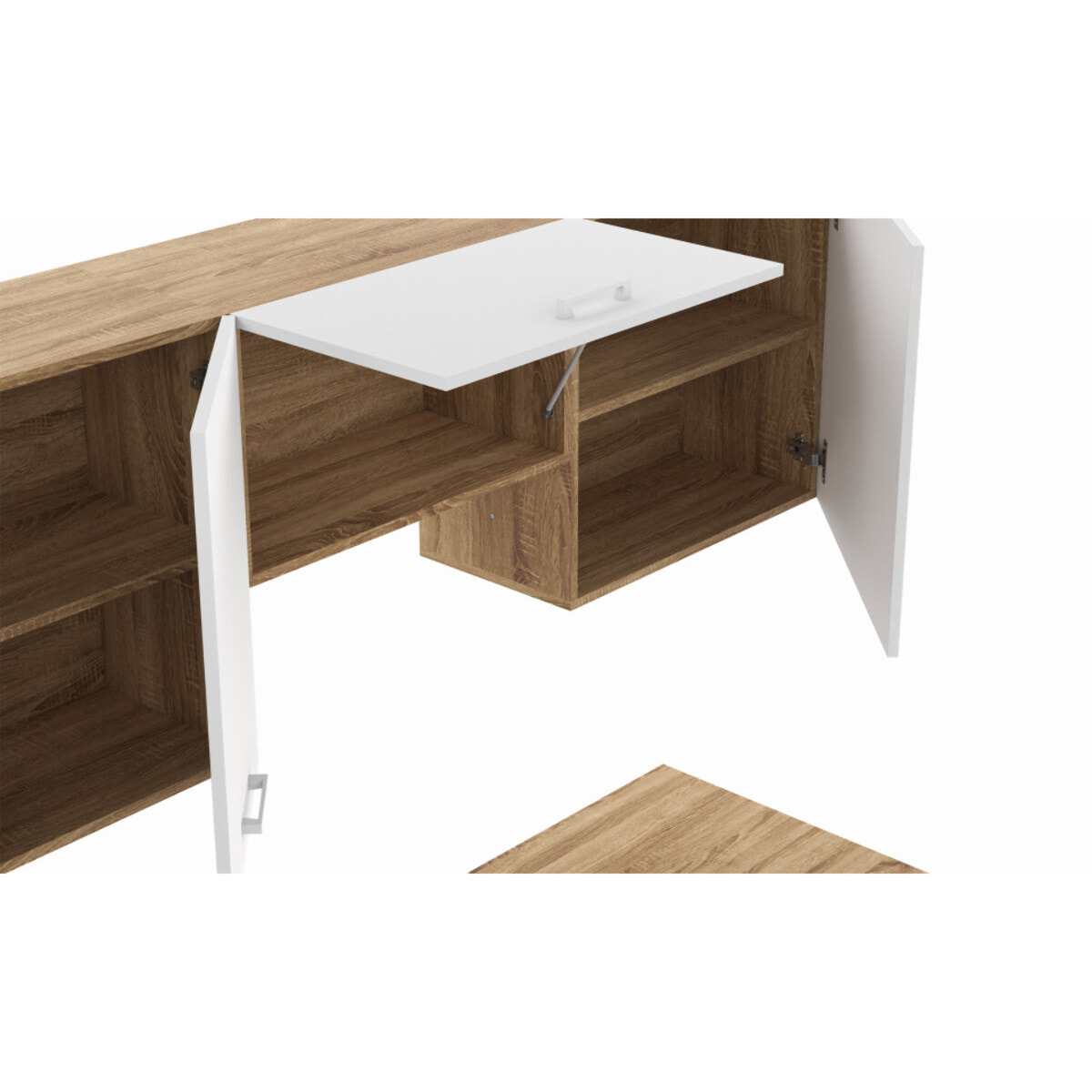 Ensemble de cuisine Allegra 240cm - Bois - Blanc