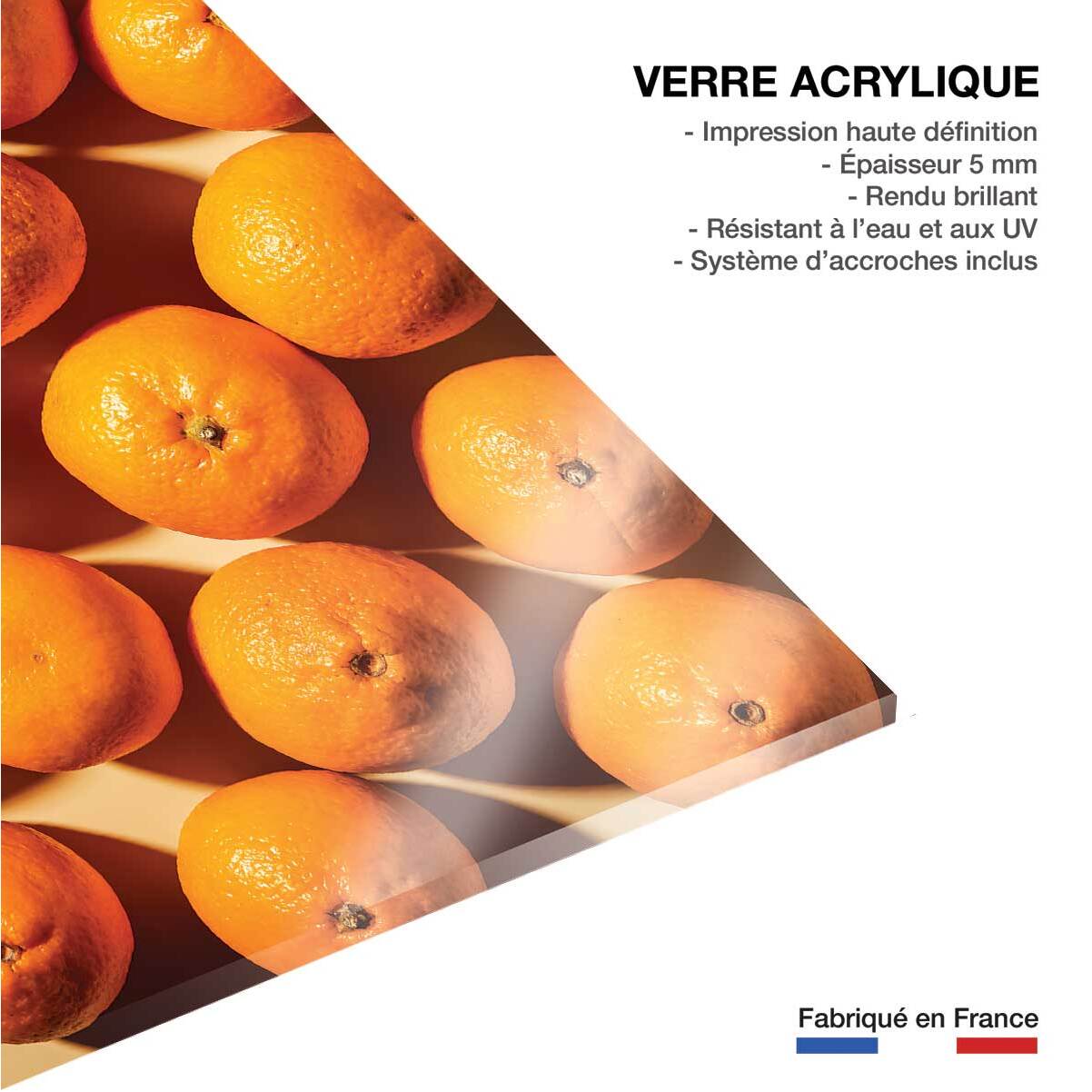 Tableau cuisine orange vitaminée Tableau plexiglas