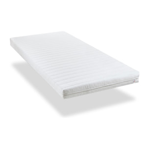 Ensemble Matelas Egio & Sommier Kit15, 12 cm, Latex Synthétique, Soutien Ferme, Déhoussable, Technologie Tri-Lattes