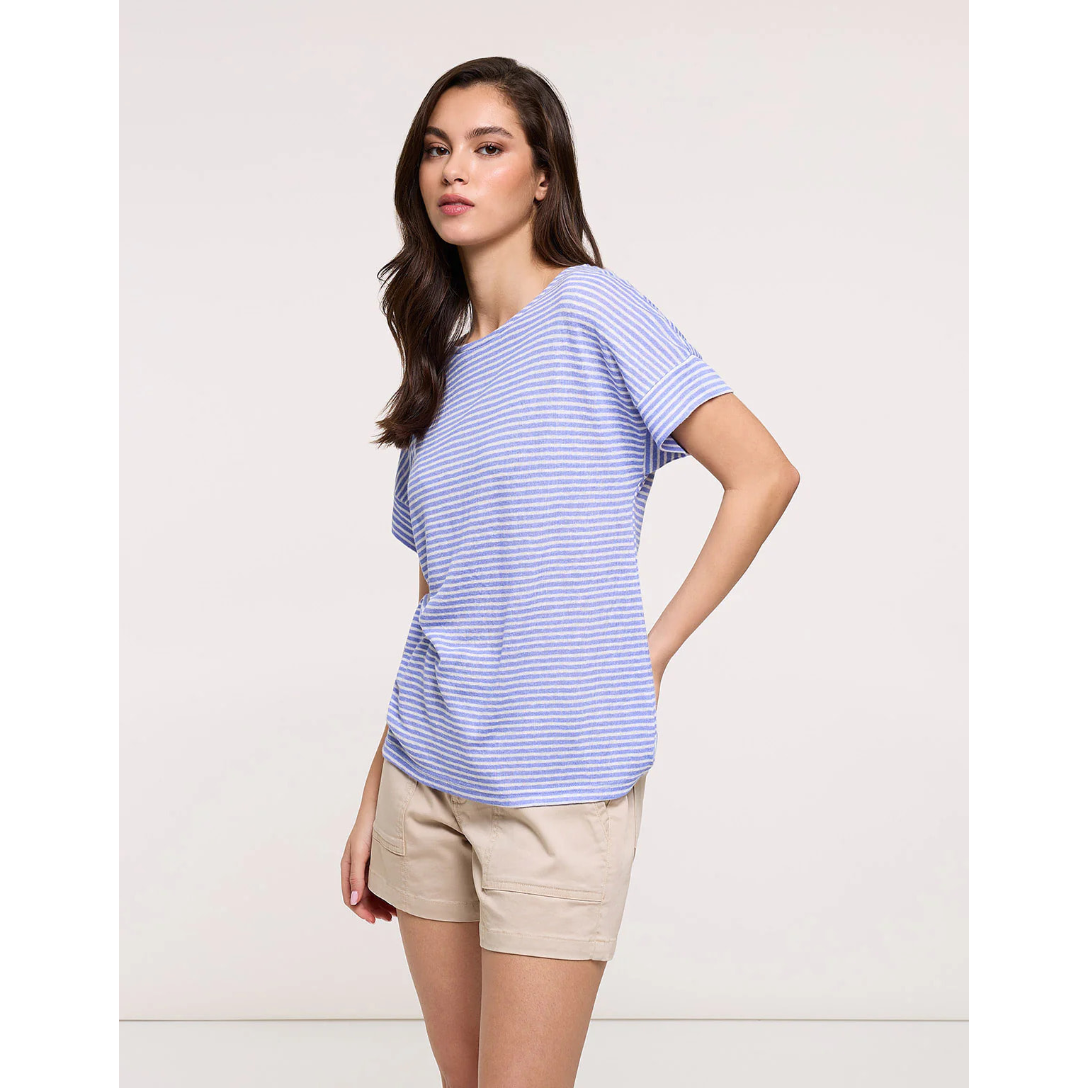 Camiseta Manga Corta Azul Claro - Solfidea