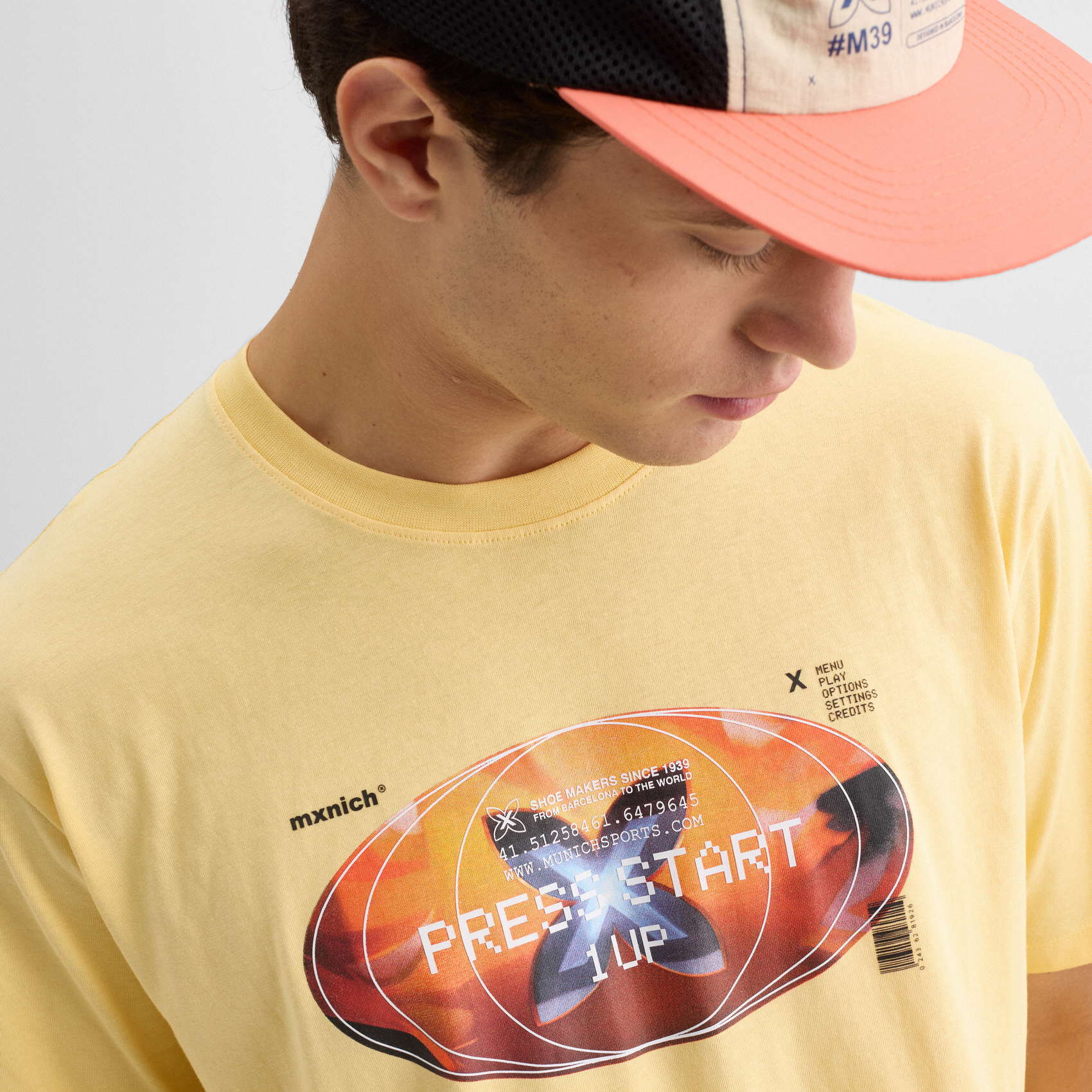 Camiseta oversize MUNICH streetwear de algodón orgánico amarillo