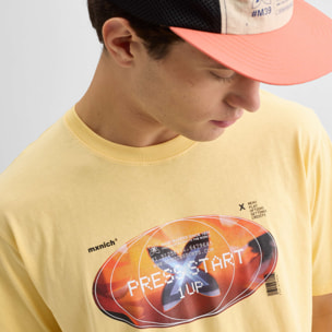 Camiseta oversize MUNICH streetwear de algodón orgánico amarillo