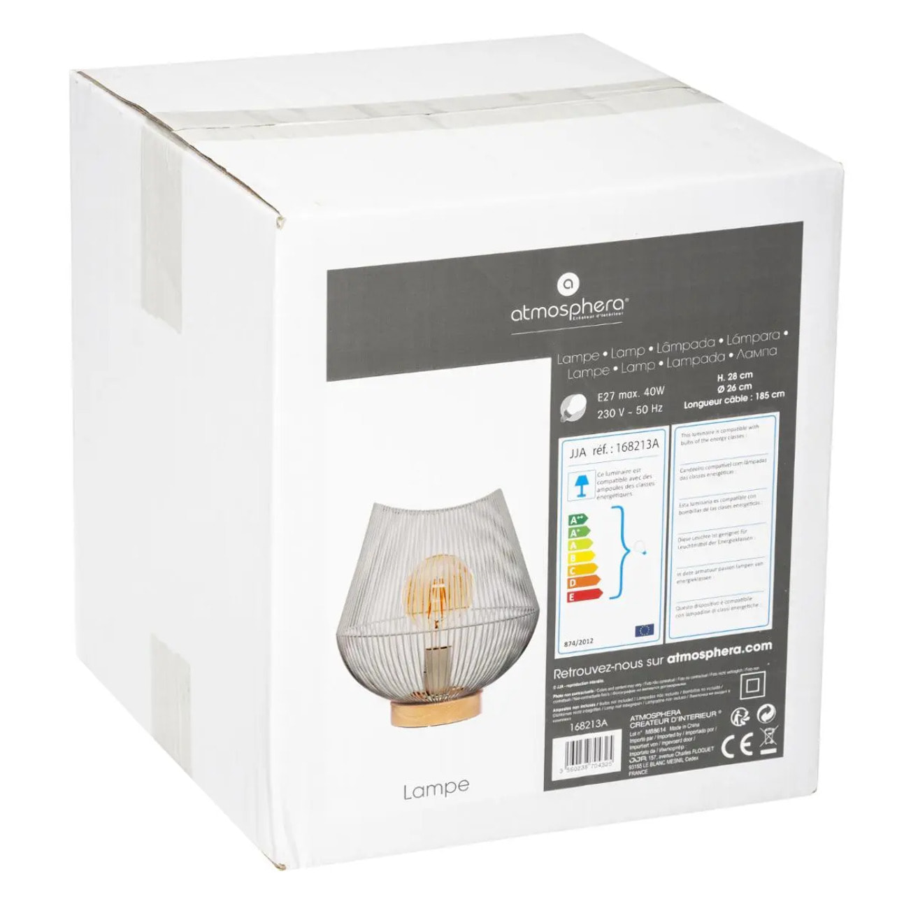 Lampe filaire "Jena" métal noir H28cm