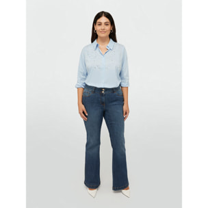 Fiorella Rubino - Camisa bordada - Light - blue