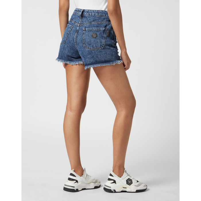 PHILIPP PLEIN Pantalones cortos vaqueros