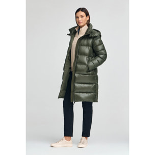 Chaqueta de plumas Olena verde con logo Polo Club