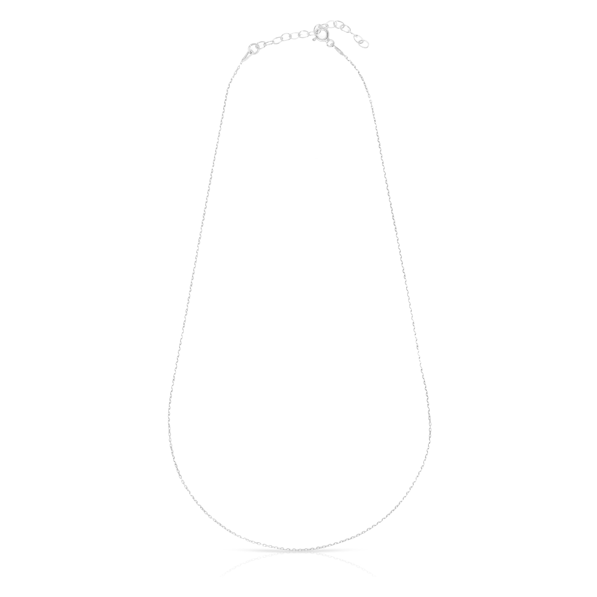 Collar Plata de Ley 925 con trama Forzatina de alargue y eslabones planos