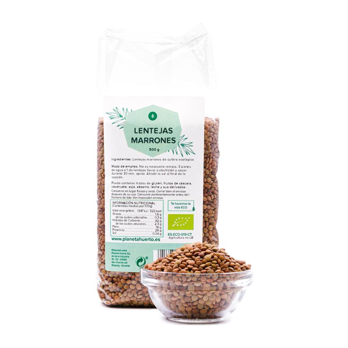 Lentejas marrones ECO Planeta Huerto 500 g