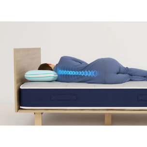 Colchón El Hybrid Techno • Firm - Viscoelástica firme de acolchado, tejido termoregulador, muelles ensacados - Altura ±28cm