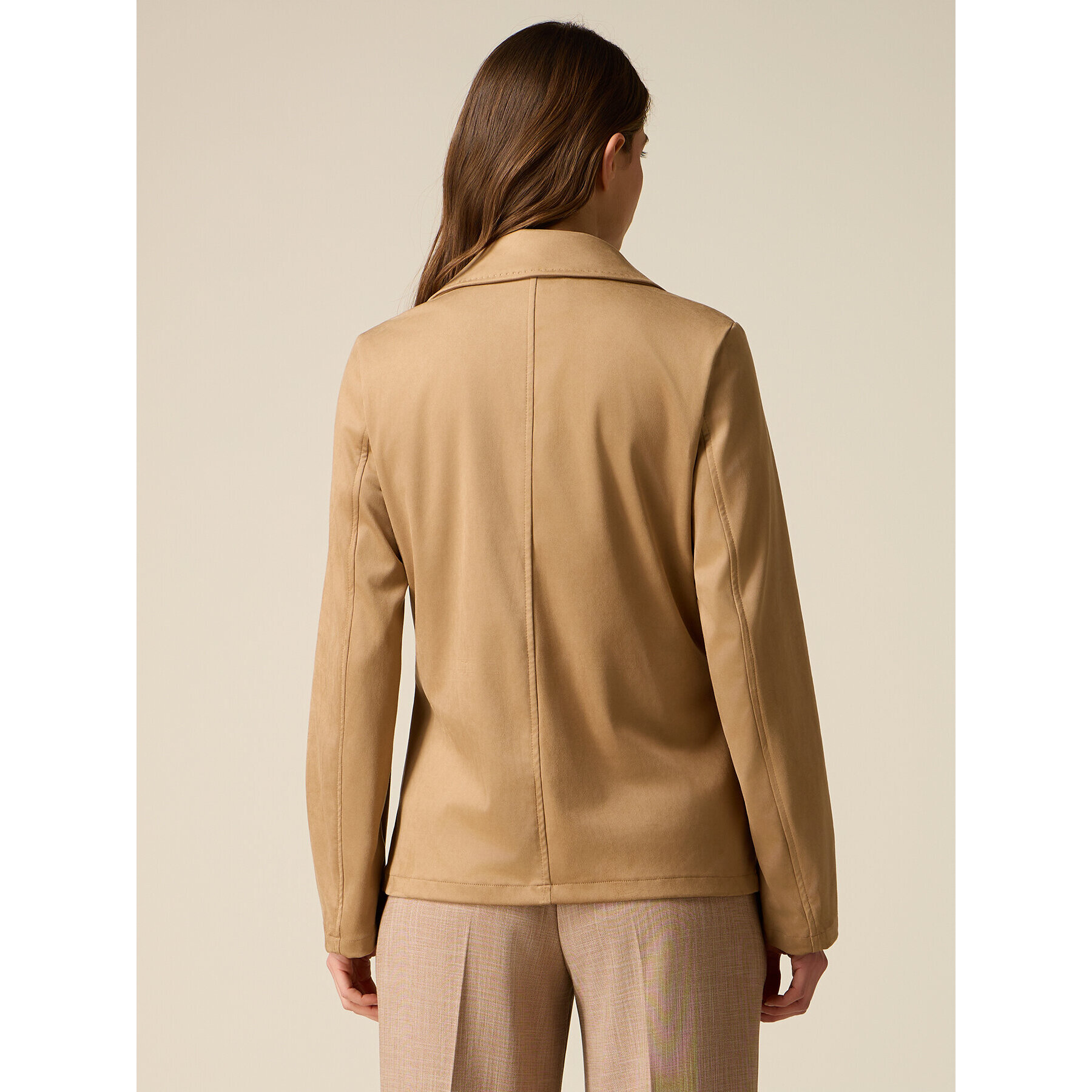 Oltre - Chaqueta efecto nobuck - Beige