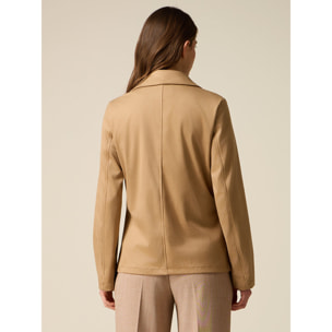 Oltre - Chaqueta efecto nobuck - Beige