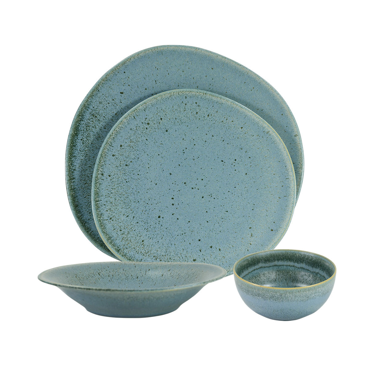 Nina Bleu - 6 assiettes plates