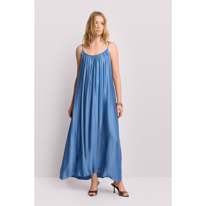 Kocca - Abito lungo con spalline sottili Donna, Tinta unita, Scollo ampio