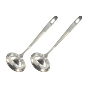 Ensemble de 2 Louches de cuisine inox 28 cm Fackelmann Oxford