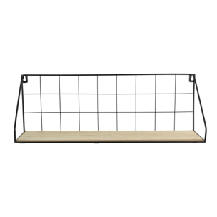 Etagere Bois Metal Rectangle 15x45x15cm