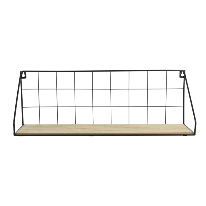 Etagere Bois Metal Rectangle 15x45x15cm
