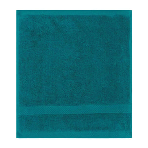 Carre pur coton 550 g/m² uni vert Elea emeraude