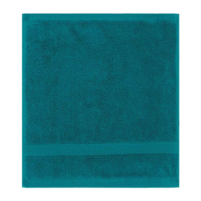 Carre pur coton 550 g/m² uni vert Elea emeraude