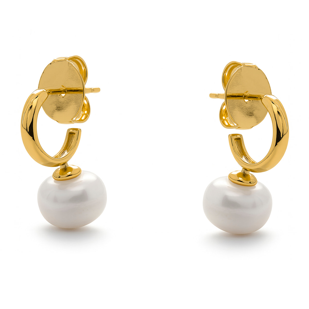 Pendientes Hew acabado oro amarillo 18k