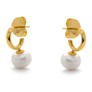 Pendientes Hew acabado oro amarillo 18k