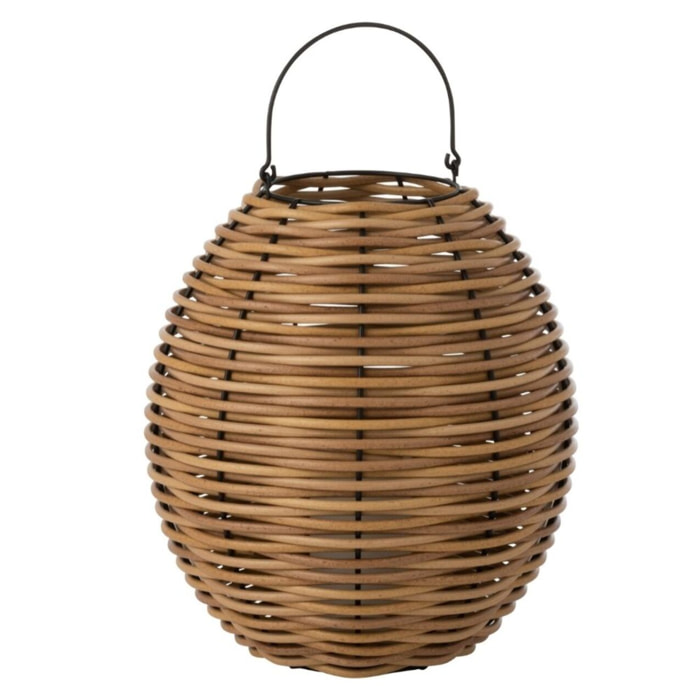 J-Line lanterne Tissée - plastique - naturel - medium - LED