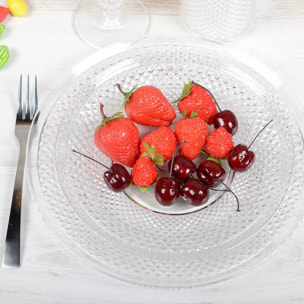 Lot de 6 ASSIETTE PLATE ACRYLIQUE DIAMANT