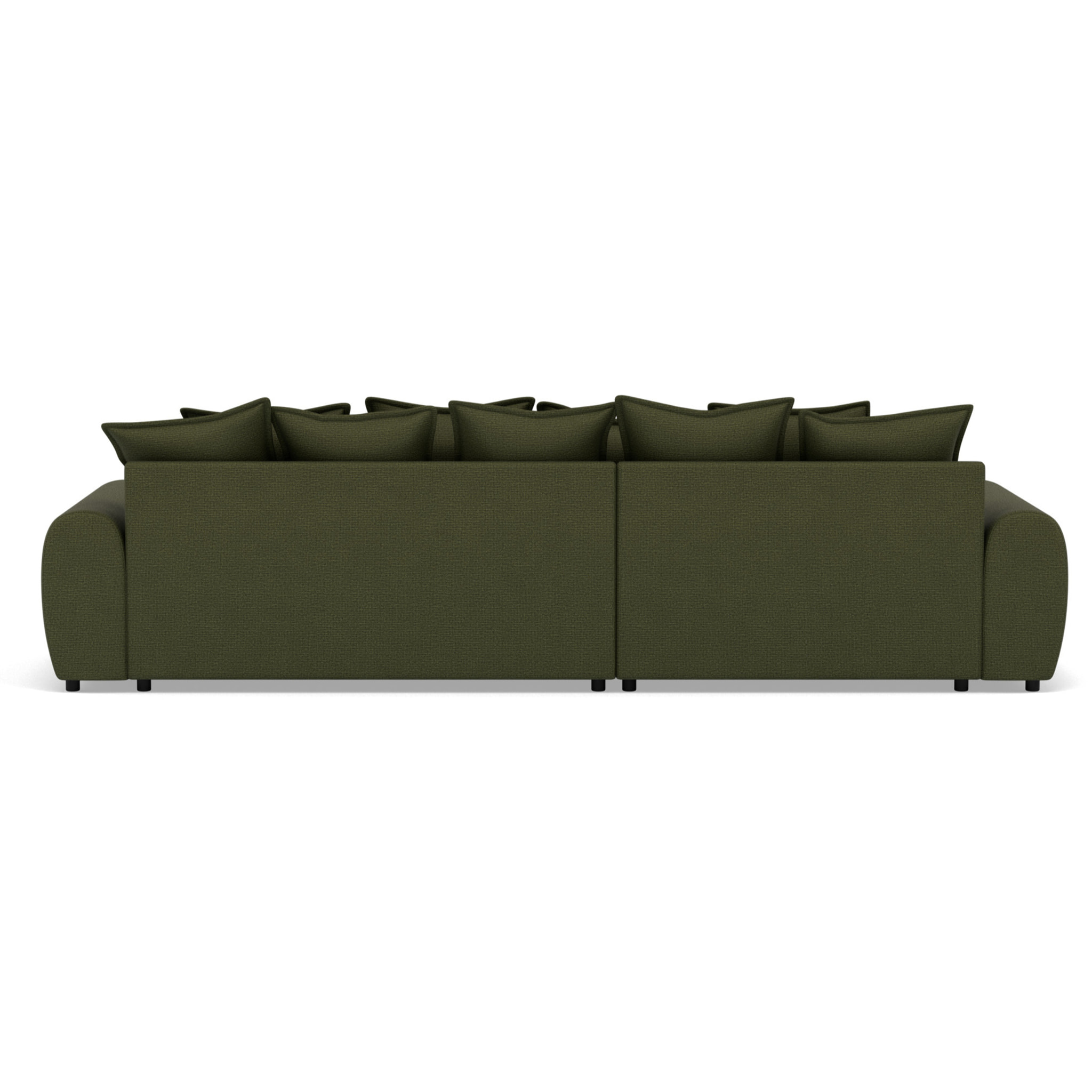 Adelaide - canapé d'angle réversible 4 places en tissu texturé - Vert